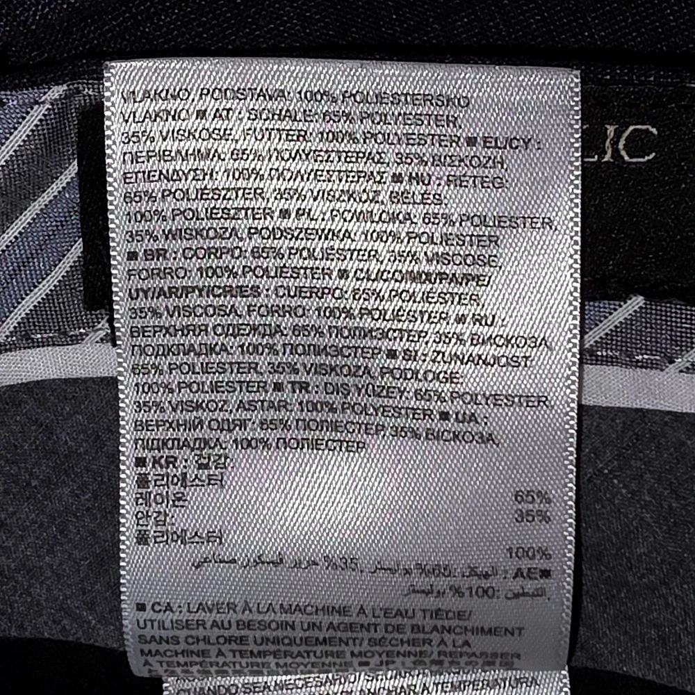 Banana Republic Tailored Fit Dress Pants Men's 38x31 Gray Blue Plaid Slacks Good